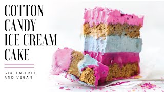 Vegan Cotton Candy Ice Cream Cake