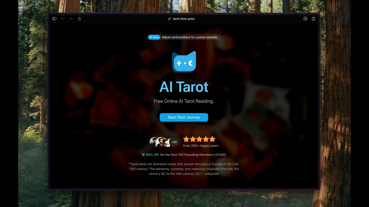 AI Tarot demo video
