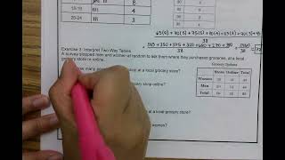 Two Way Frequency Tables
