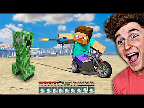 Playing GTA 5 In MINECRAFT! (MODS)