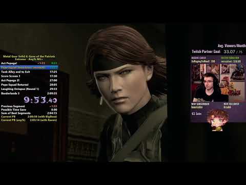 AGDQ 2021 Submission MGS4 The Boss Extreme NG+ any% Speedrun