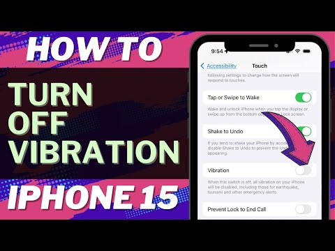 How to Turn Off Vibration on iPhone 15