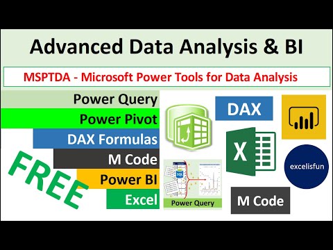 Free Advanced Data Analysis BI Course at YouTube MSPTDA
