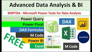 Free Advanced Data Analysis & BI Course at YouTube (MSPTDA)