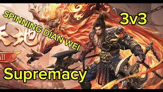 Spinning Dianwei! Supremacy 3v3 Road To Emerald Gameplay! Dynasty Legend 2