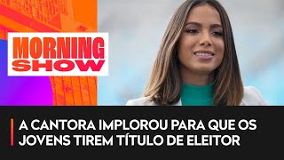 Anitta implora que jovens votem: ‘Não salvo o país sozinha’