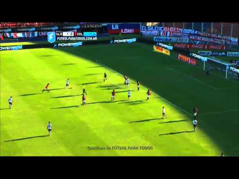 Atajada de Broun a Blanco. San Lorenzo 1 - Colón 0. Primera División. Fecha 1. 2015. FPT