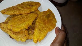 Fry Green Plantain| Jamaican style| Jamaican breakfast| How to fry green plantains