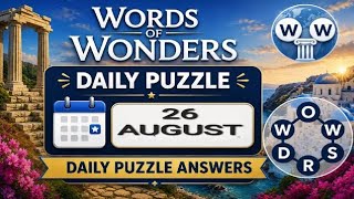 Words of Wonders Daily Puzzle – AUGUST 26, 2026 Answers
