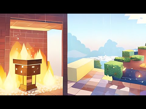 "Relaxing Minecraft Rainy Night Music w/ Campfire SFX" (MUST SEE!)
