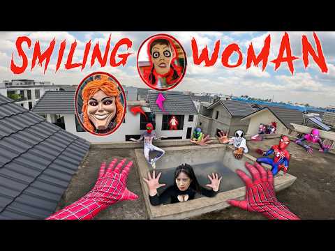 7 SPIDERMAN Vs SMILING WOMAN REAL LIFE ESCAPE 314.0 (Horror Parkour Pov Short) | Epic POV