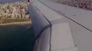preview picture of video 'طيران البحرين الهبوط في بيروت'