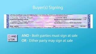 How to complete a Nevada title - private party sales