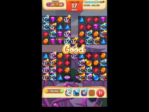 Jewel Match King Level 429 - Walkthrough ( No Booster )
