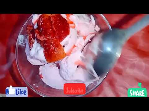 homemade strawberry'🍓 ice cream 🍨 recipe 😋 yummy recipe by cooking with fazila Absar YouTube channel