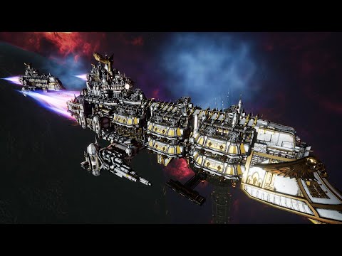 Skalgrim Mod - Imperial Navy vs Orks - Massive Battle - Battlefleet Gothic Armada 2