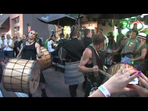 Tartanic TV:  Guerilla Bagpipes, Guerilla Drums on St Paddys Day 2011