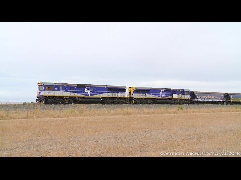 QUBE Grain with CM Class Locomotives - PoathTV Australian Trains & Railways