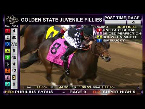 One Fast Broad Wins Golden State Juvenile Fillies Stakes Race 4 at Del Mar 11/03/17