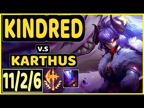 DAT (KITZUO) (KINDRED) vs KARTHUS - 11/2/6 KDA JUNGLE GAMEPLAY - NA Ranked DIAMOND