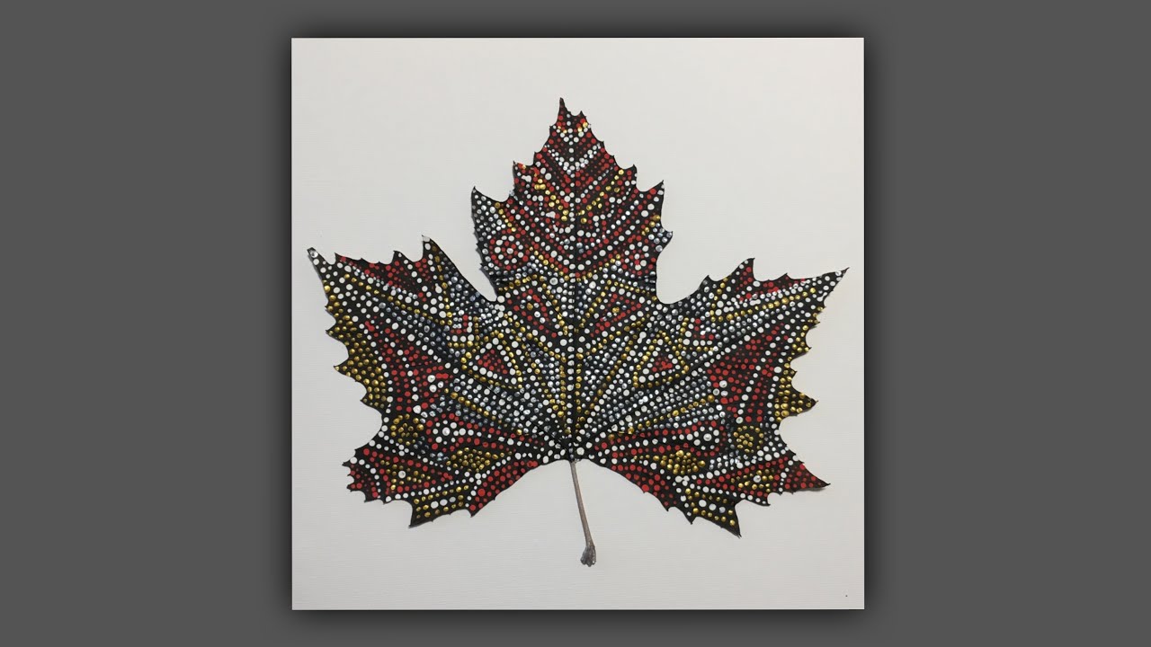 🌈 PEINTURE SUR FEUILLE d'arbre 2 - Diy bricolage déco d'Automne Noël - SABCREATIONS