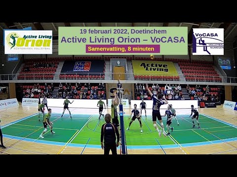 2022-02-19 Orion - VoCASA (samenvatting, 8 min) Eredivisie Heren Volleybal