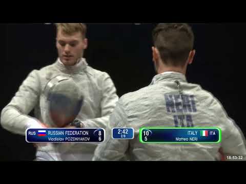FE P1 M S Junior Team Verona ITA World Championships podium ITALY ITA vs RUSSIA RUS
