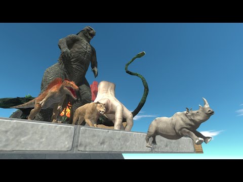 11 Levels of Danger | Running and Jumping through the Danger Zone - Animal Revolt Battle Simulator