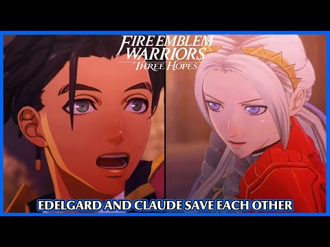 Claude and Edelgard save each other - Fire Emblem Warriors Three Hopes