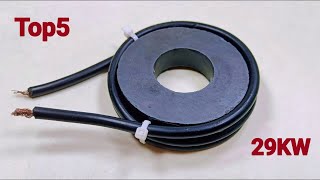 Download lagu Top 5 Free Energy Generator Powerful Electricity 29KW 240volt with Coper wire use Magnet power idea mp3
