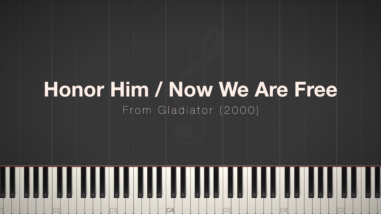 Now We Are Free / Honor Him (from "Gladiator") - Hans Zimmer \\ Synthesia Piano Tutorial