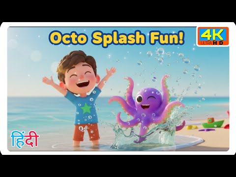 Darshit Aur Octo Octopus | Kids Poem | Hindi Rhymes | Nursery Rhymes | 4k AI video | KidooTales