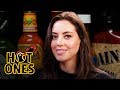 Aubrey Plaza Snorts Milk While Eating Spicy Wings | Hot Ones Aubrey Plaza Snorts Milk While Eating Spicy Wings | Hot Ones