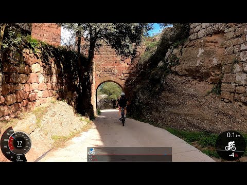 45 minute Fat Burning Indoor Cycling Workout Spain with Garmin Cadence & Speed Display 4K