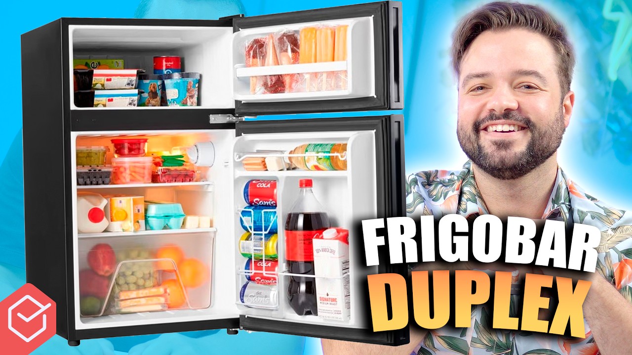Novo FRIGOBAR com FREEZER e PORTA DE VIDRO!! LINDO! // EOS DUPLEX 88L EFB140V