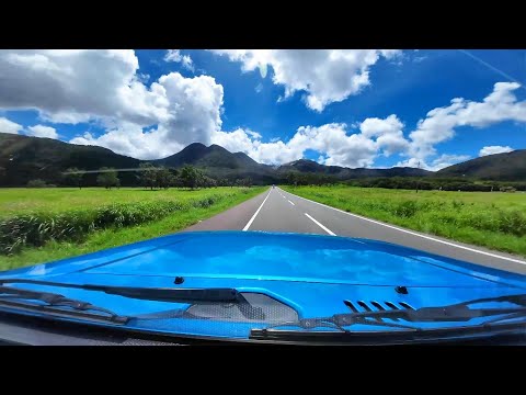 Belas paisagens vistas das estradas no Japão [4K] 21 Parte 2 Plataforma de observação de Jakoshi, cidade de Yufuin, província de Oita - Pântano de Tadewara, cidade de Kokonoe, distrito de Kusu