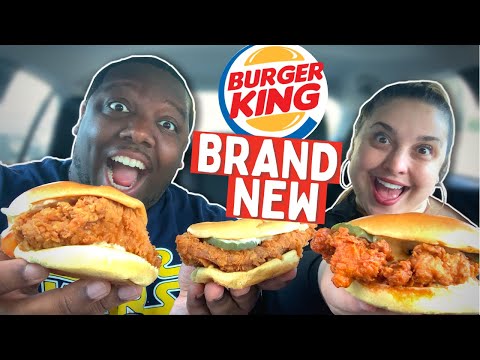 Trying Burger King NEW Hand Breaded Chicken Sandwiches! [Food Review + Taste Test]