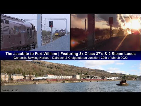 Eventful Day for the Jacobite to Fort William | Breakdown & Rescue, 3 37's & 2 Steam Locos: 30/03/22