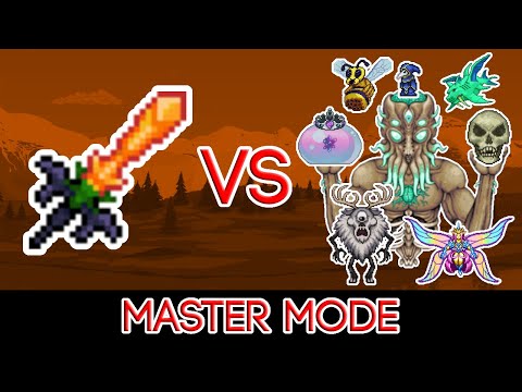Terraria 1.4.4 - The Horseman's Blade vs ALL Bosses (Master Mode)