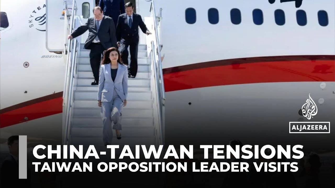 Taiwan’s opposition leader calls for reconciliation on rare China visit