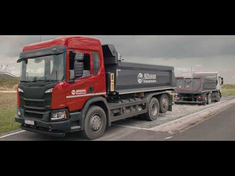 Pea Gravel Demonstration: Allison automatic transmission vs Automated Manual Transmission