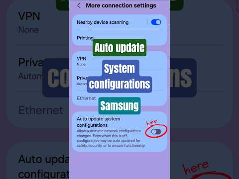 How to Turn ON or OFF Auto update system configurations on Samsung? #shortsfeed #ytshorts #shorts