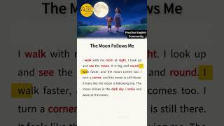 English Listening Practice – The Moon Follow Me | Short English Story with Subtitles