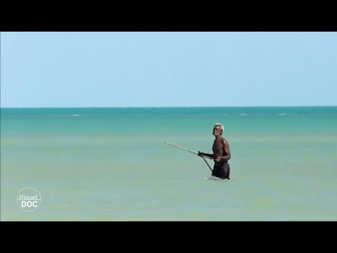 Villagers hunting stingray