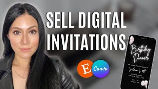 How To Make Digital Invitations To Sell on Etsy, Sell Canva Templates (Mobile Invitation Tutorial)