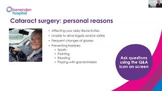 Cataract surgery and special lenses