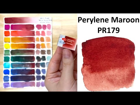 Perylene Maroon Watercolor Mixes - PR179 White Nights Venice Purple