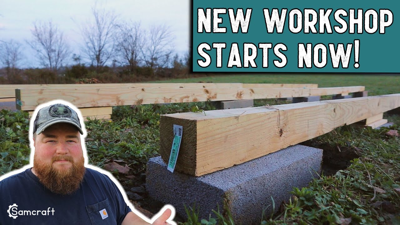 BACK BREAKER! | Block & Skid Foundation - Shop Build 01