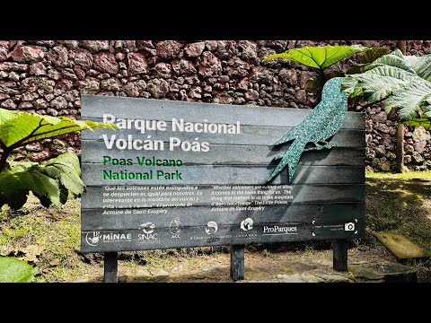 Parque Nacional Volcán Poás, Alajuela, Costa Rica - Cráter y senderos con sonido ambiente