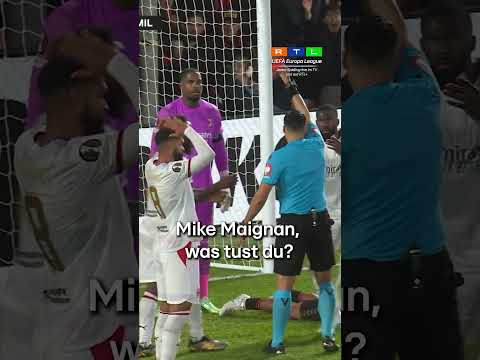 Klarer Rot geht kaum für Mike Maignan, oder? #uel #fussball #acmailand #maignan